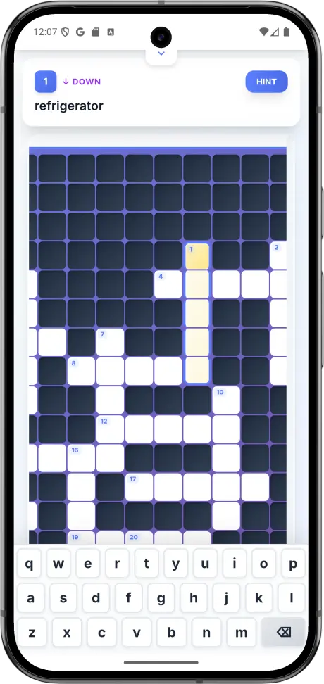 Japanese crossword puzzle in the app