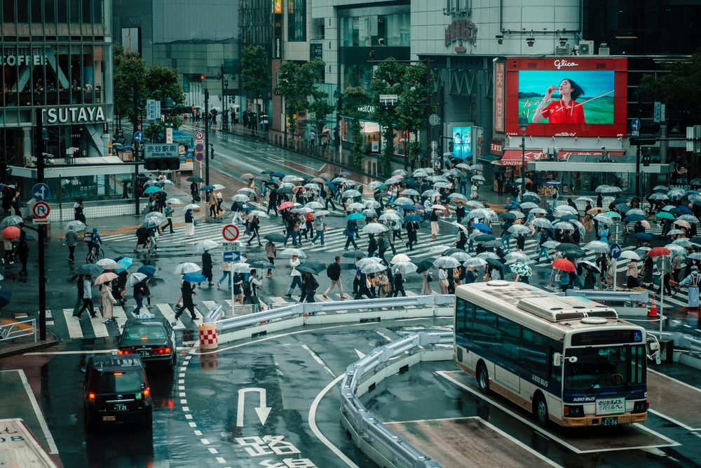 Tokyo on a rainy day